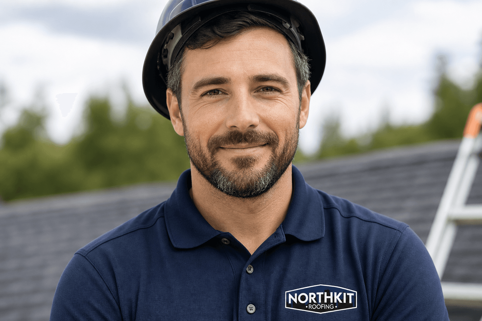Northkit roofer inspecting a roof
